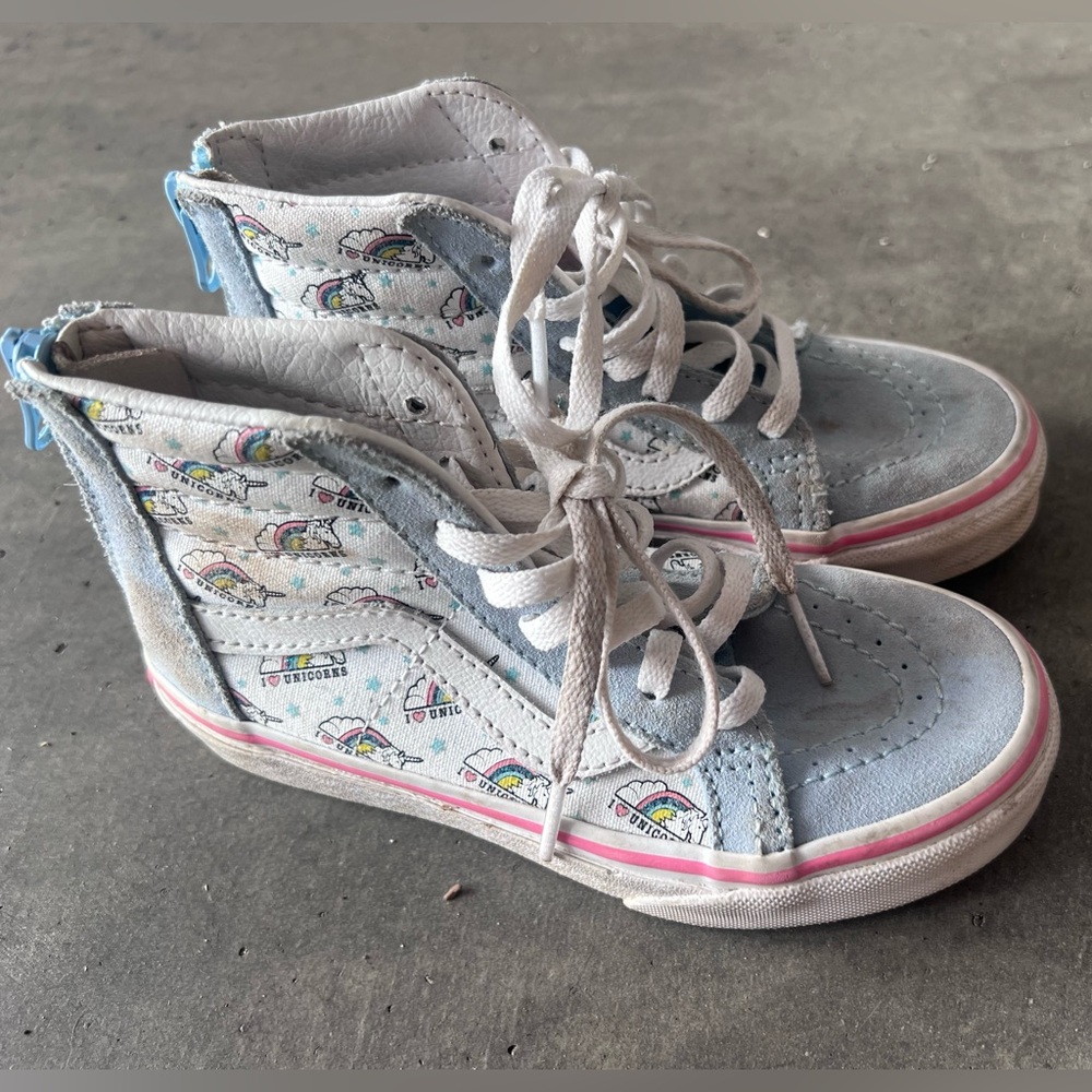 Vans SK8-HI ZIP PS "Unicorn" Kids Size 11.5 - Picture 6 of 6